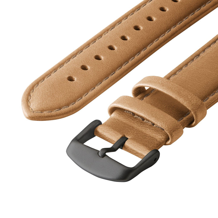 Apple Watch Leather Watch Band - Camel Tan/Matched/Space Gray – alternate view