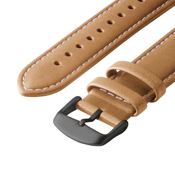 Apple Watch Leather Watch Band - Camel Tan/Natural/Space Gray – alternate view