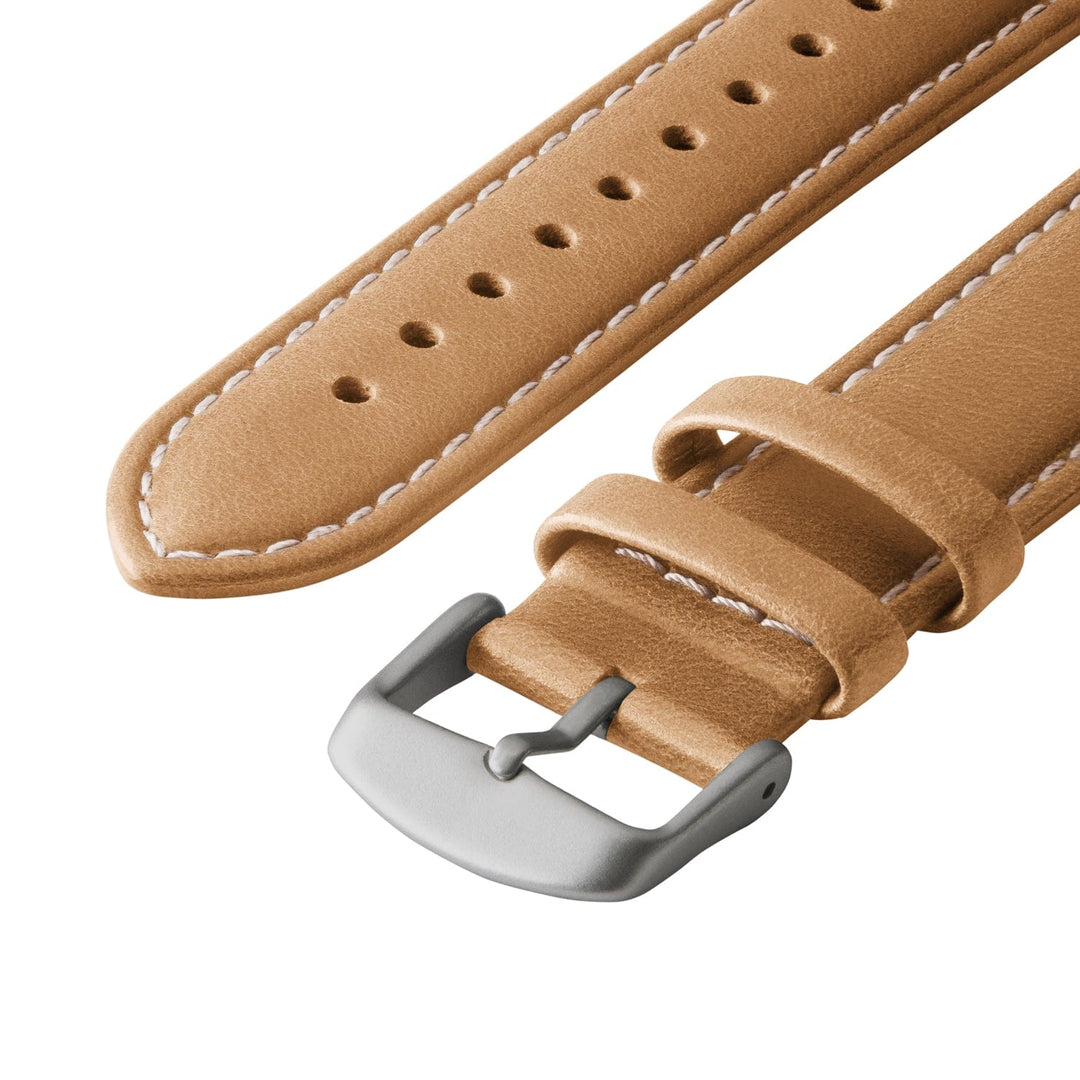 Apple Watch Leather Watch Band - Camel Tan/Natural/Silver Aluminum – alternate view