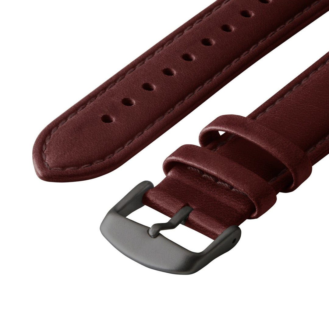 Apple Watch Leather Watch Band - Mahogany/Matched/Space Gray – alternate view