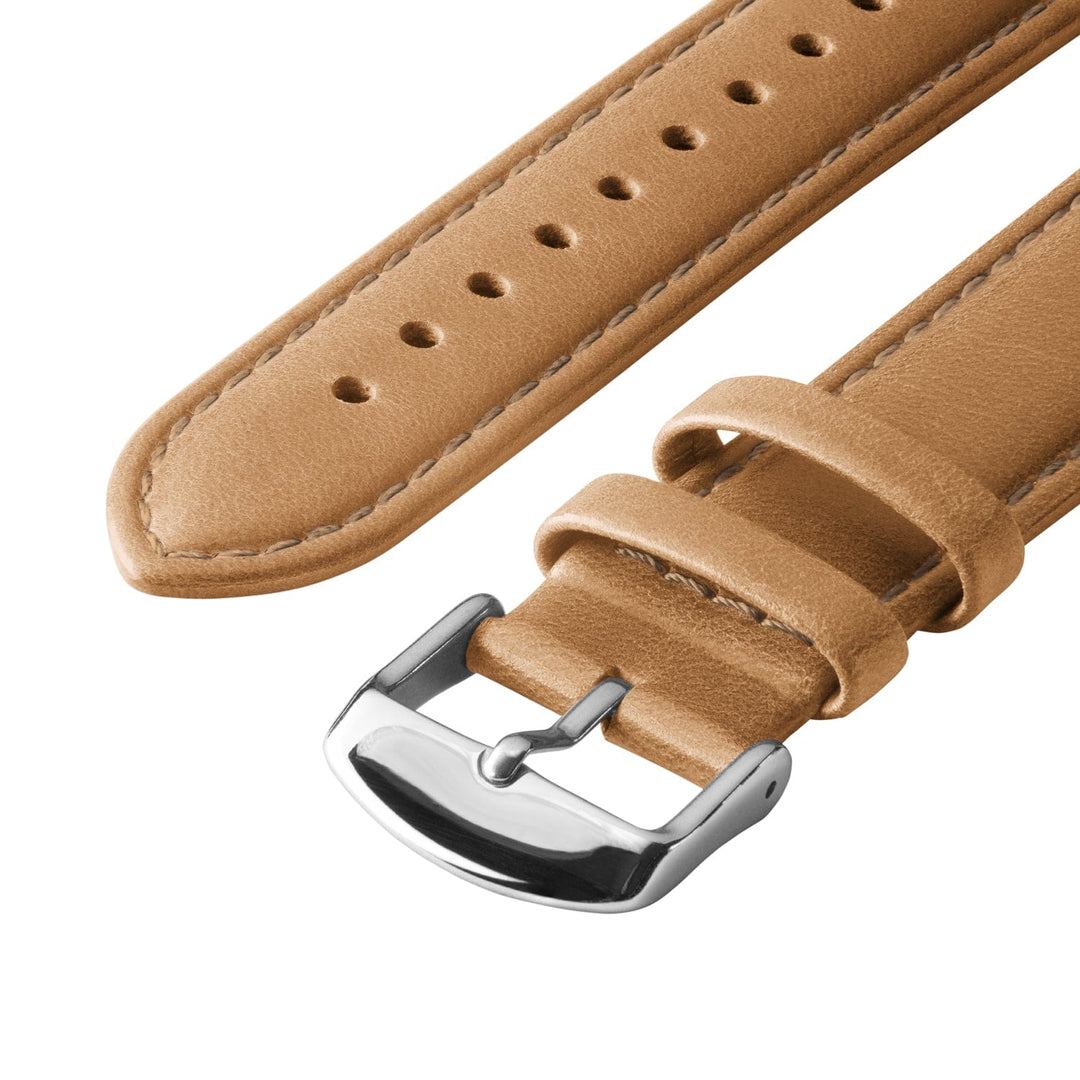 Quick Release Leather Watch Band - Camel Tan/Matched – alternate view