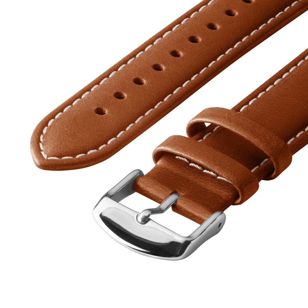 Quick Release Leather Watch Band - Cognac/Natural