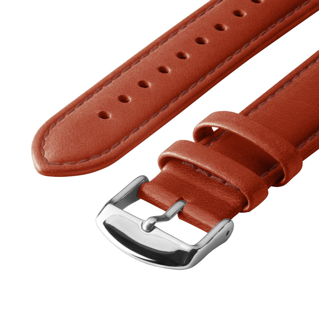 Quick Release Leather Watch Band - Cognac/Matched – alternate view