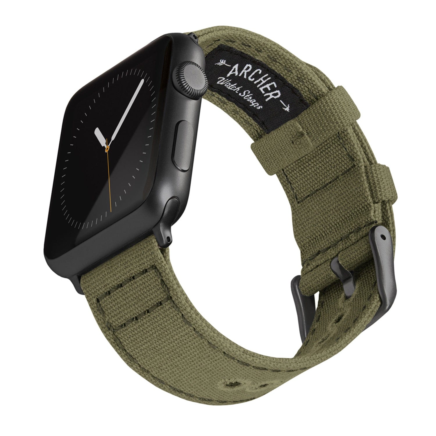 Apple Watch Canvas Watch Band - Faded Olive/Space Gray – main product photo