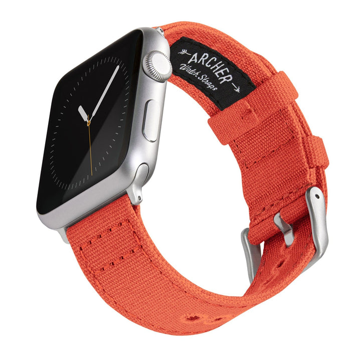 Apple Watch Canvas - Tangelo Orange/Silver Aluminum, ARC-AWC2-ORGS42, ARC-AWC2-ORGS38