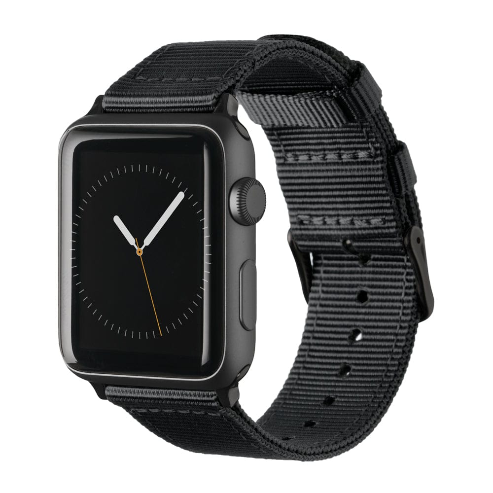 Apple Watch Nylon - Black/Black, ARC-AWNYL-BLKB42, ARC-AWNYL-BLKB38