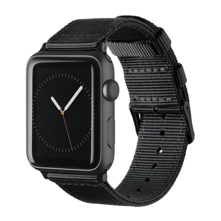 Apple Watch Nylon - Black/Black, ARC-AWNYL-BLKB42, ARC-AWNYL-BLKB38