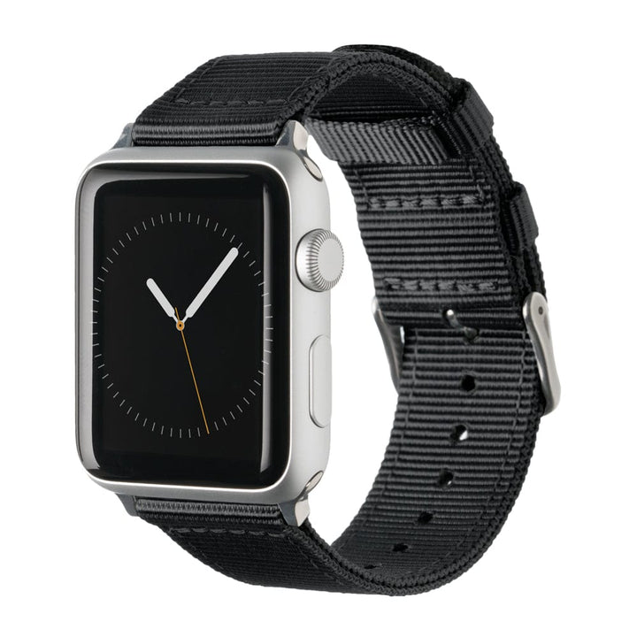 Apple Watch Nylon - Black/Stainless, ARC-AWNYL-BLKS42, ARC-AWNYL-BLKS38
