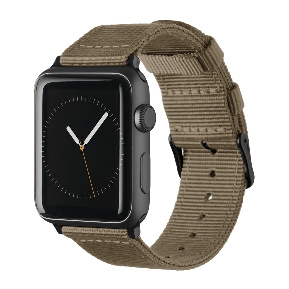 Apple Watch Nylon - Khaki/Black, ARC-AWNYL-KHKB42, ARC-AWNYL-KHKB38