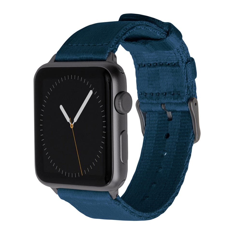 Apple Watch Seat Belt Nylon - Navy/Gray, ARC-AWSB-NVYG42, ARC-AWSB-NVYG38