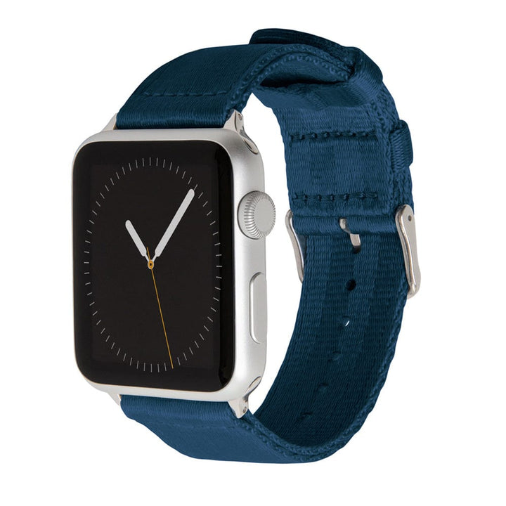 Apple Watch Seat Belt Nylon - Navy/Stainless, ARC-AWSB-NVYS42, ARC-AWSB-NVYS38