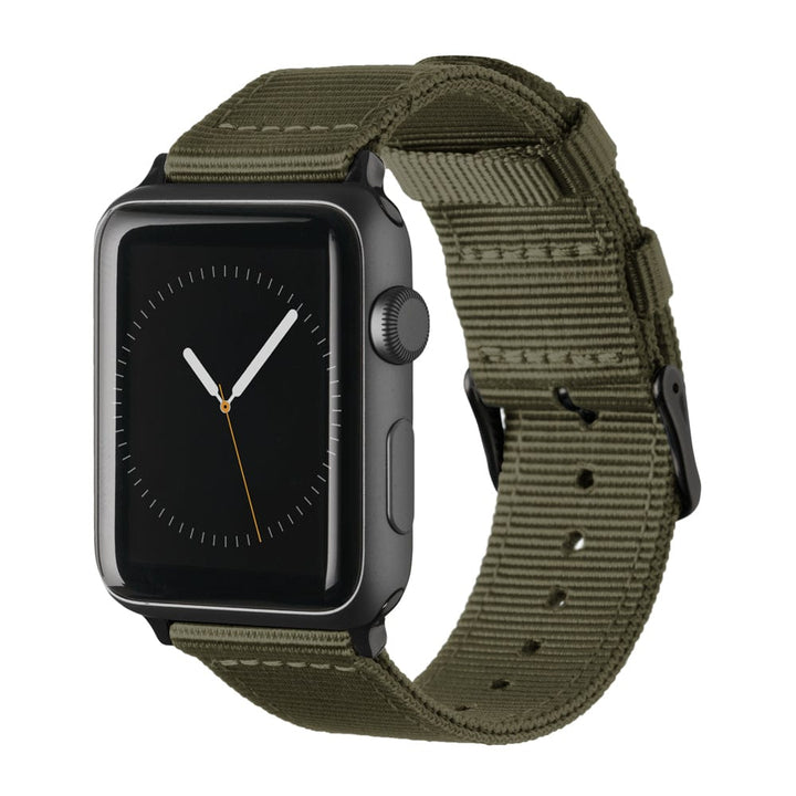 Apple Watch Nylon - Olive/Black, ARC-AWNYL-OLVB42, ARC-AWNYL-OLVB38