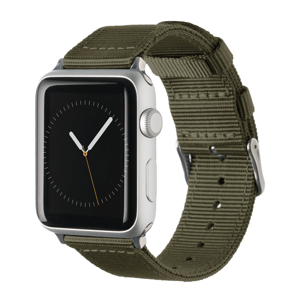 Apple Watch Nylon - Olive/Stainless, ARC-AWNYL-OLVS42, ARC-AWNYL-OLVS38