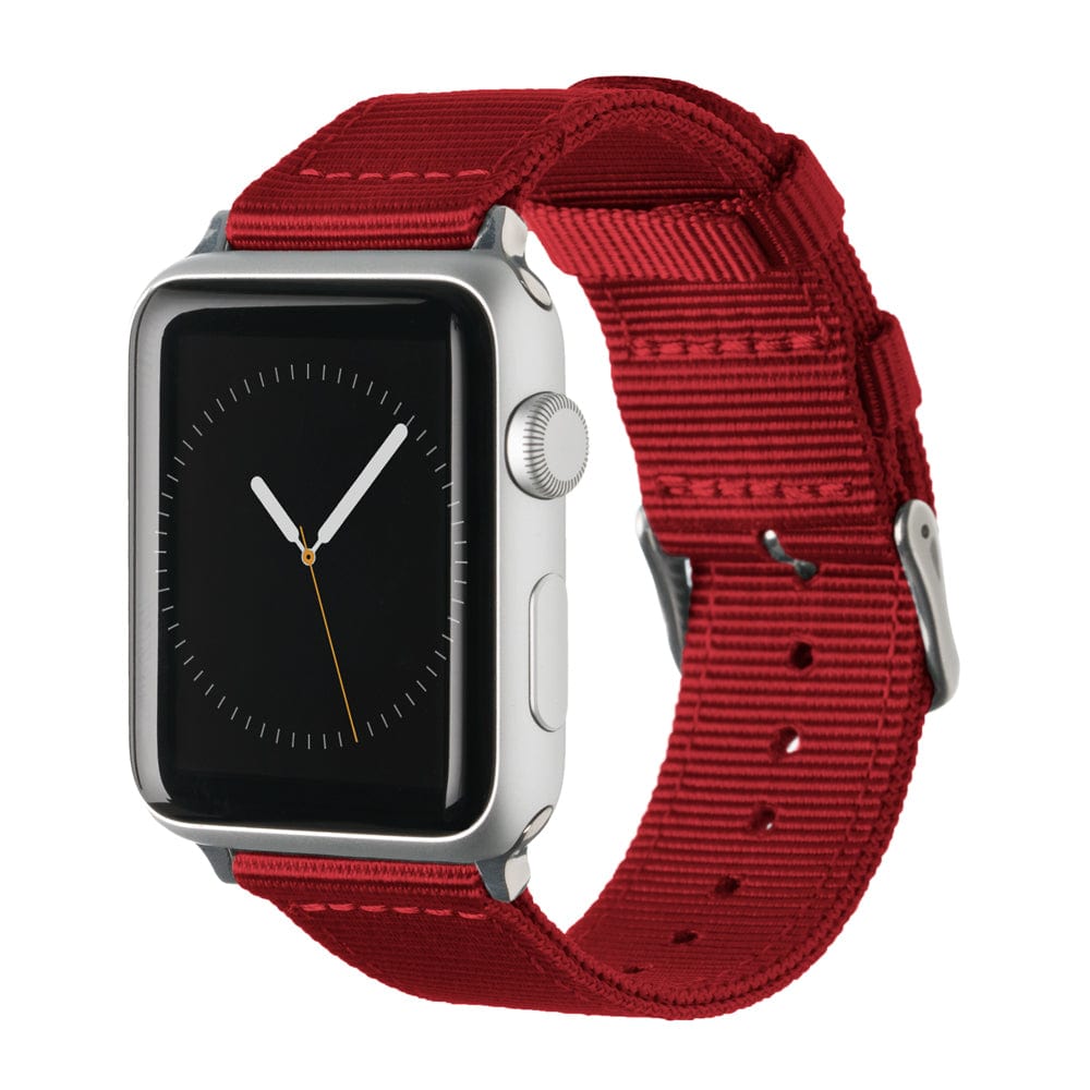 Apple Watch Nylon - Red/Stainless, ARC-AWNYL-REDS42, ARC-AWNYL-REDS38