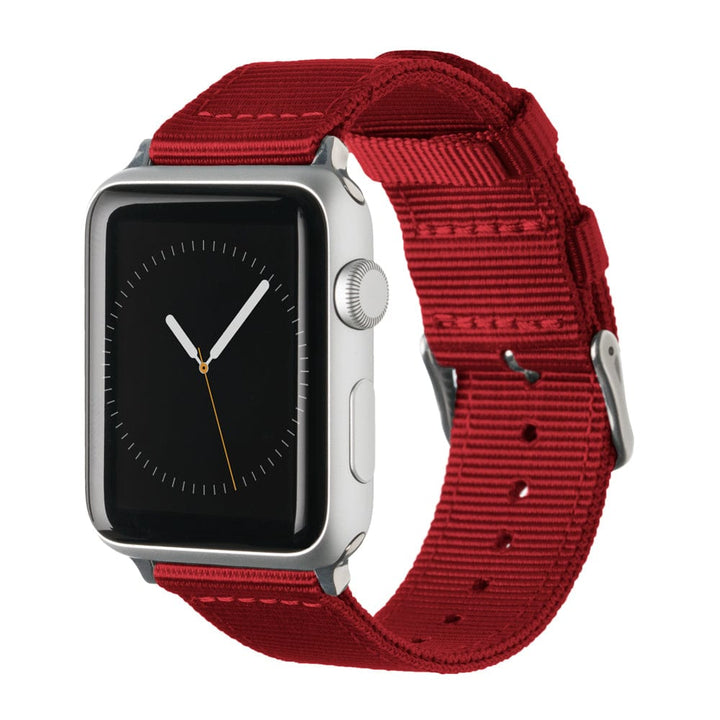 Apple Watch Nylon - Red/Stainless, ARC-AWNYL-REDS42, ARC-AWNYL-REDS38
