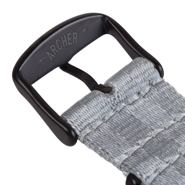 Seat Belt NATO - Gray, Black Hardware, ARC-SBNATO-GRYB22, ARC-SBNATO-GRYB20, ARC-SBNATO-GRYB18