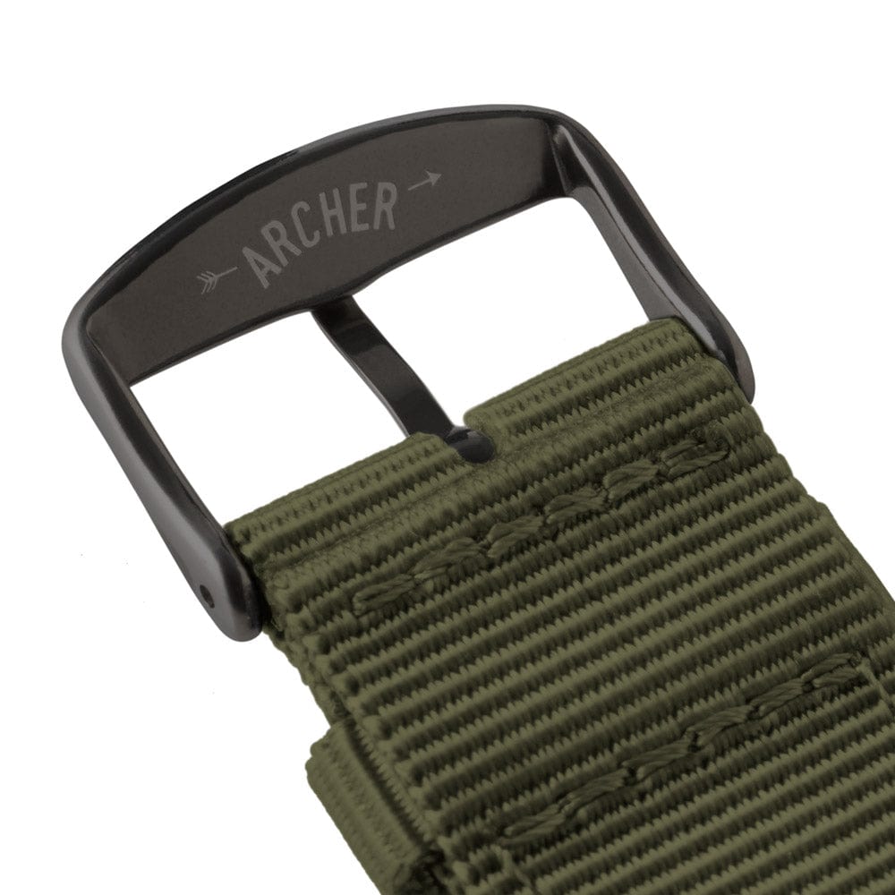 Apple Watch Nylon - Olive/Black, ARC-AWNYL-OLVB42, ARC-AWNYL-OLVB38