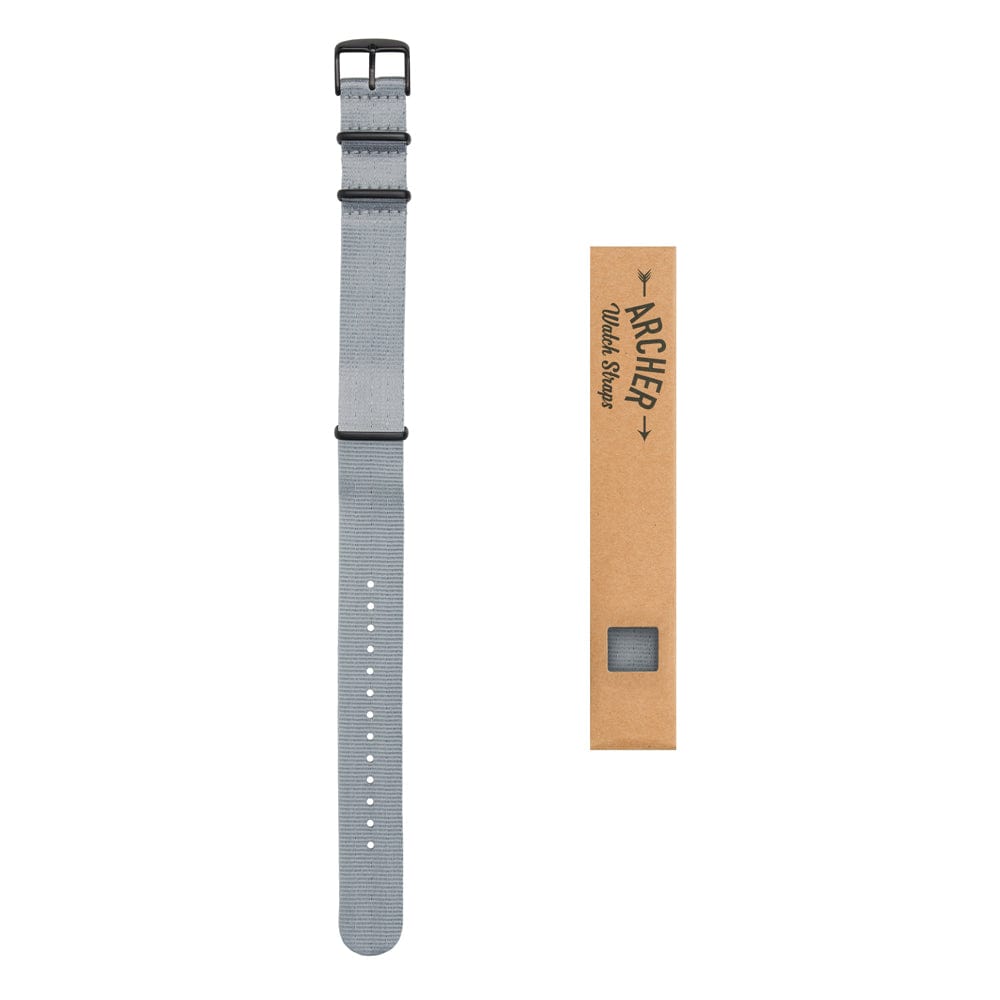 Seat Belt NATO - Gray, Black Hardware, ARC-SBNATO-GRYB22, ARC-SBNATO-GRYB20, ARC-SBNATO-GRYB18