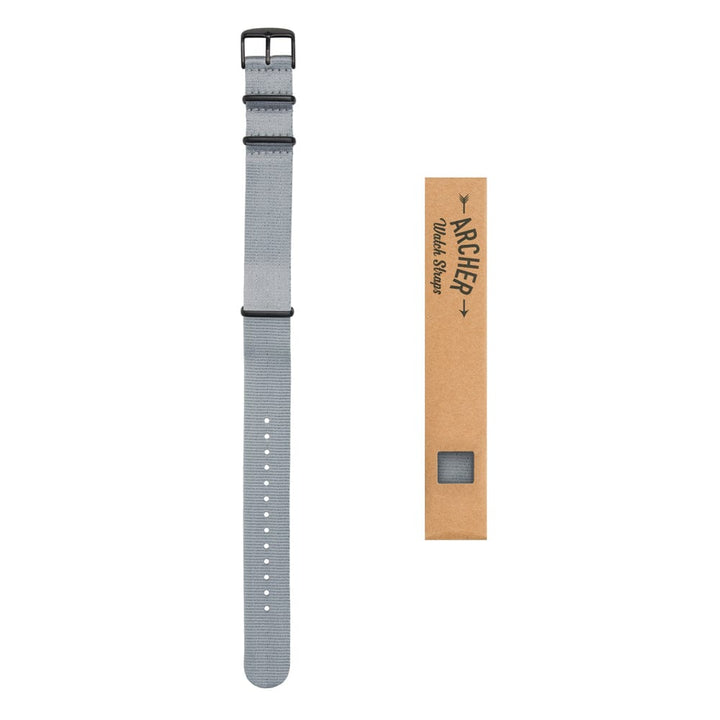 Seat Belt NATO - Gray, Black Hardware, ARC-SBNATO-GRYB22, ARC-SBNATO-GRYB20, ARC-SBNATO-GRYB18