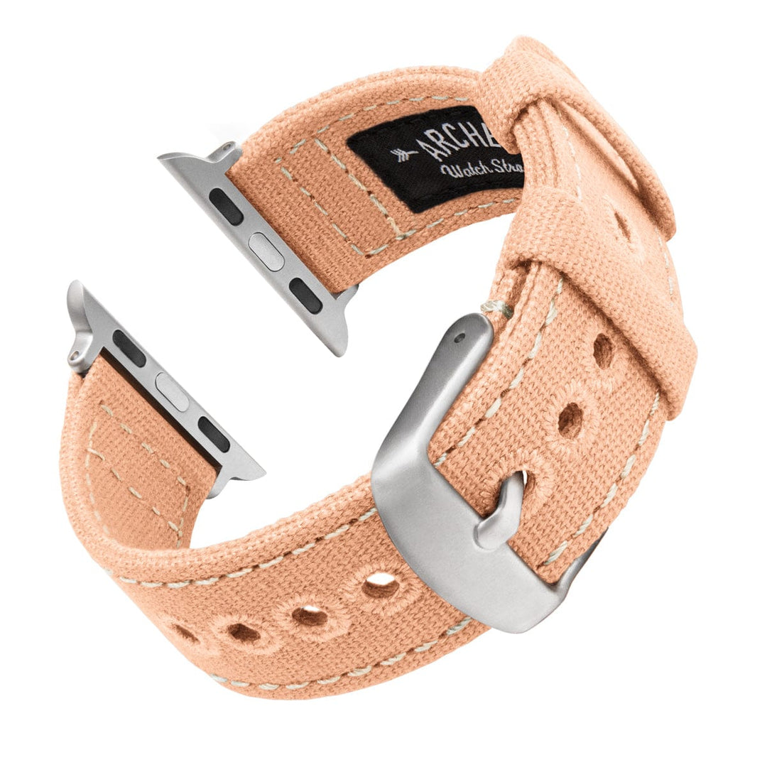 Apple Watch Canvas - Pale Coral/Silver Aluminum, ARC-AWC2-CRLS42, ARC-AWC2-CRLS38