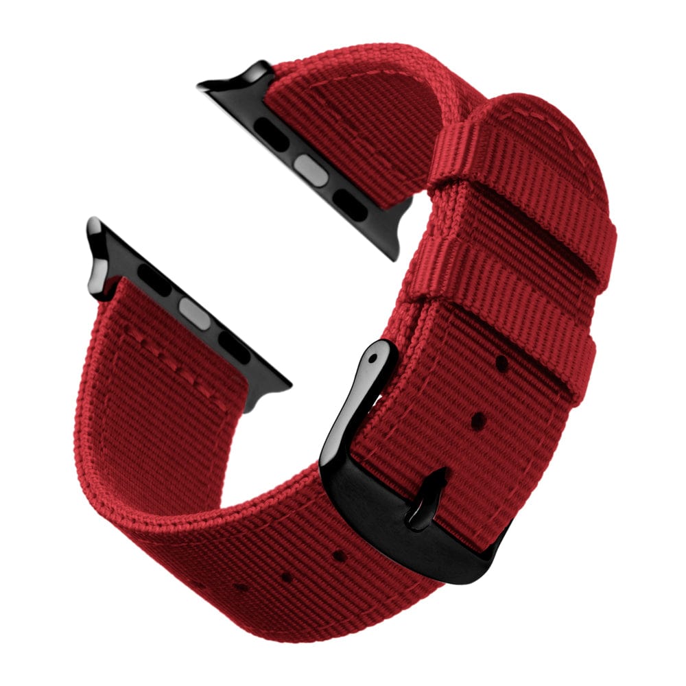Apple Watch Nylon - Red/Black, ARC-AWNYL-REDB42, ARC-AWNYL-REDB38
