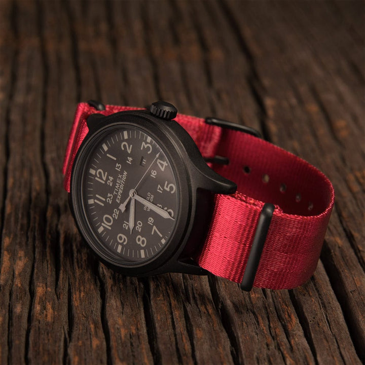 Seat Belt NATO - Red, Black Hardware, ARC-SBNATO-REDB22, ARC-SBNATO-REDB20, ARC-SBNATO-REDB18