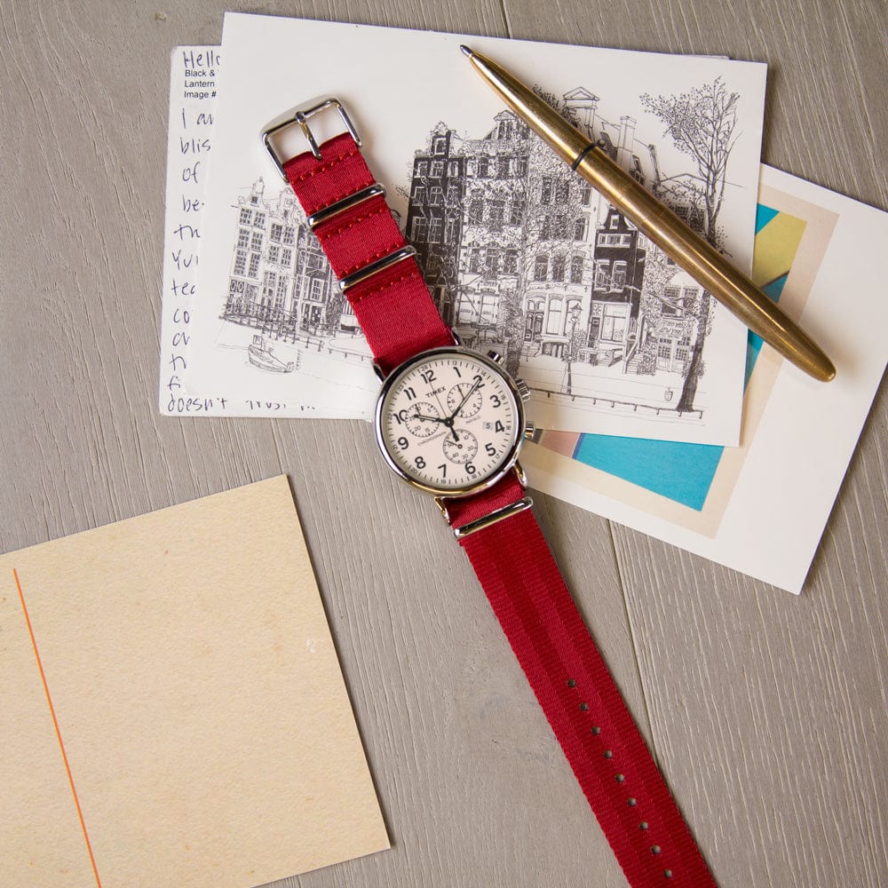 Seat Belt NATO - Red, Stainless Hardware, ARC-SBNATO-RED22, ARC-SBNATO-RED20, ARC-SBNATO-RED18